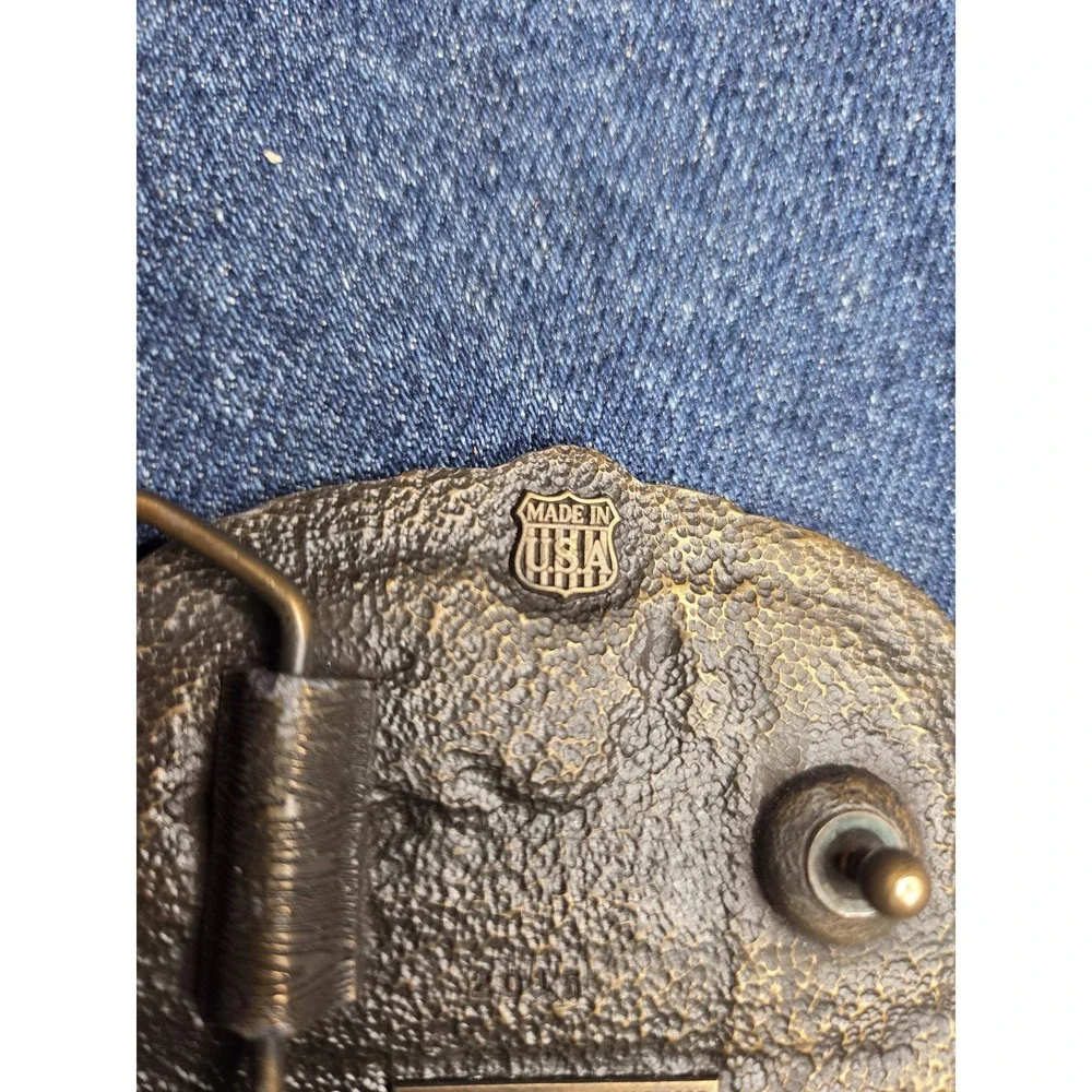 USS Arizona Commemorative Brass Battleship Belt Buckle - RARE